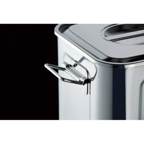 Akagawa Kibutsu Seisakusho 21-0 Graduated Square Kitchen Pot, 21cm, with Handle, 15210, Approx. 8.6L