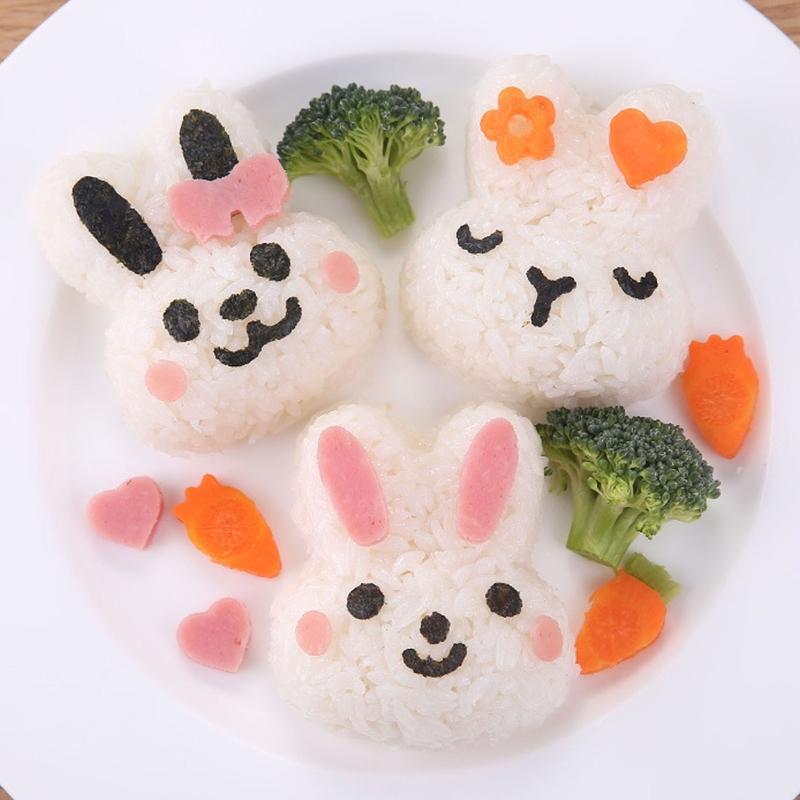 Cute Animal Shaped Rice Ball Mold Onigiris Mold Sushi Molds Rice Ball Maker Sushi Moulds for Lunch Bento Box Accessories