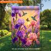 Beautiful Flowers And Flying Creatures Single-Sided Garden Flag - Single-Sided, Polyester, Outdoor Yard Decor