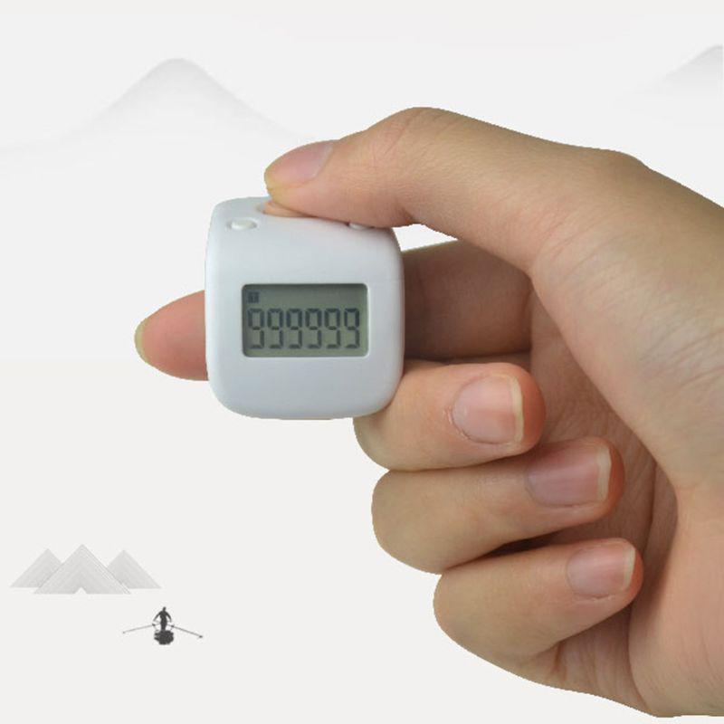 1Pc Convenient Counter Digital LCD Finger Ring Tally Counter 6 Channel Counting 6 Digit Beads Prayer Counter