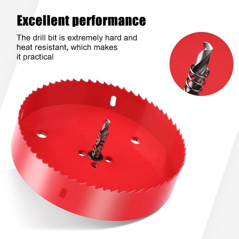 80mm Diameter Hole Saw Cutter 37mm Cutting Depth With Arbor Mandrel Bi-Metal Hole Saw Smooth Cutting Edge Sharply Teeth