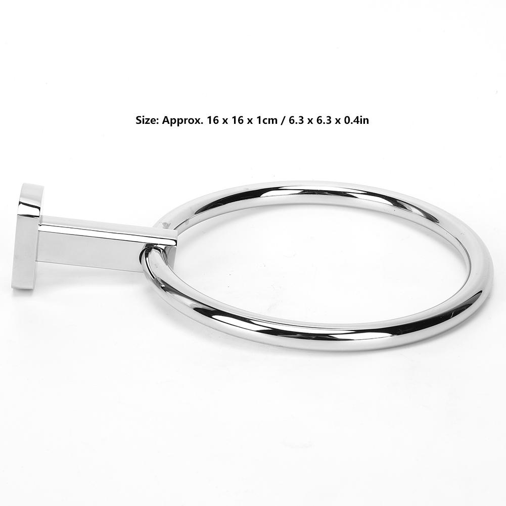 Wall Mounted Towel Ring Stainless Steel Bathroom Round Towel Rack Holders Accessory