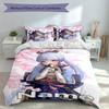 3pcs Custom Name Genshin Impact Ayaka Kamisato Set,Includes 1 Duvet Cover and 2 Pillowcases,All-season Bedroom Decor