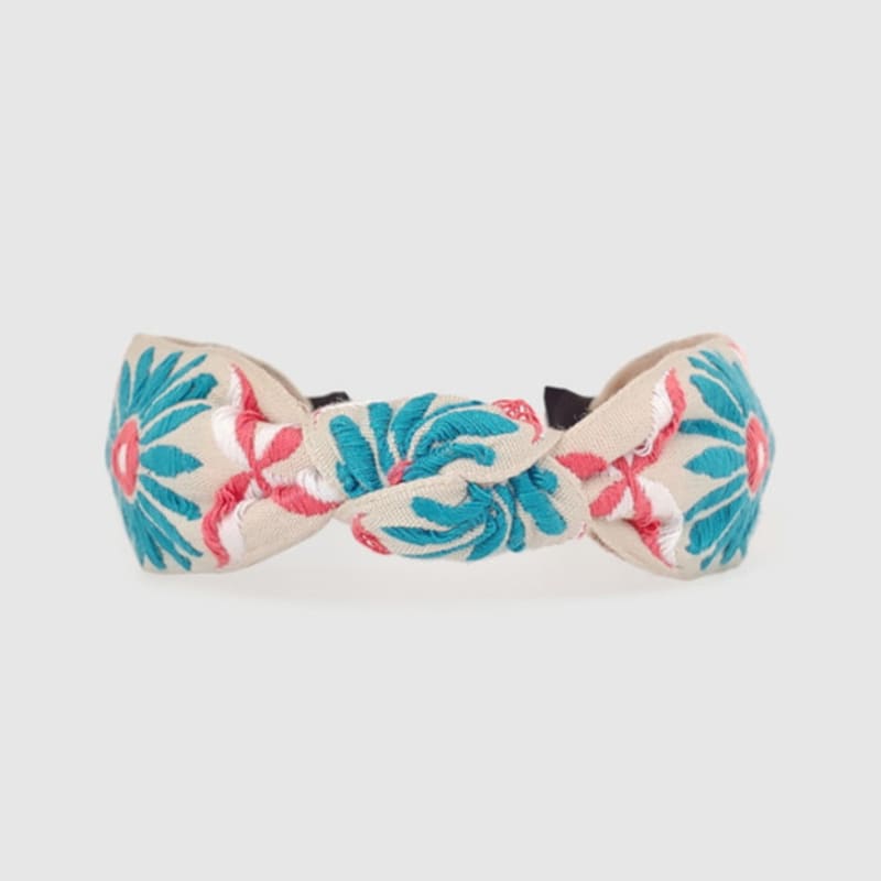 LALA Ethnic Flower Imported Hairband - Gray