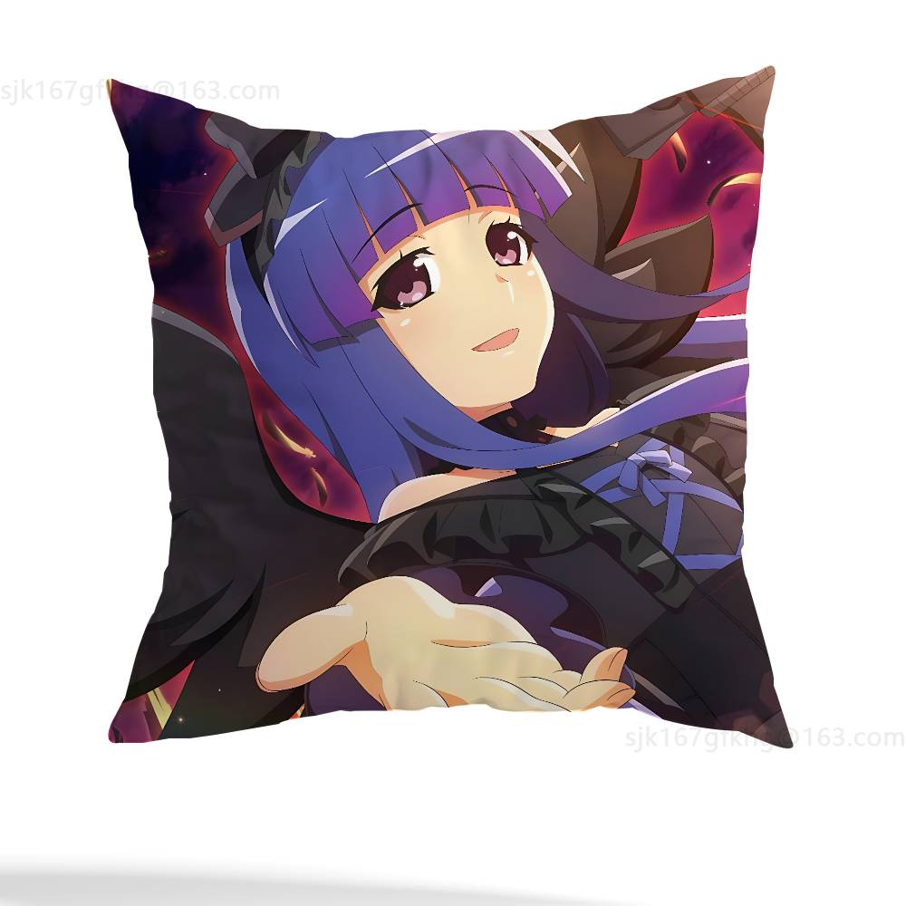 Anime Higurashi  Pillow Case Square Double-Sided Printing Short Plush Sofa Cushion Cover Bedroom Bedside Pillow