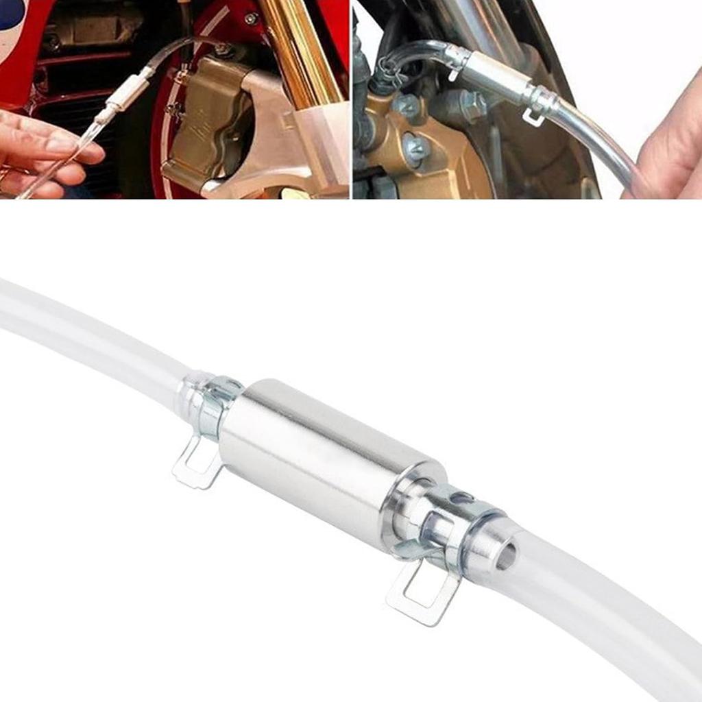 Brake Bleeder Hose, One Way Check Valve Tube Bleeding Tool Kit, Universal Car Motorcycle Clutch Brake Fluid Bleeder Kit Brake System Bleeding Tools