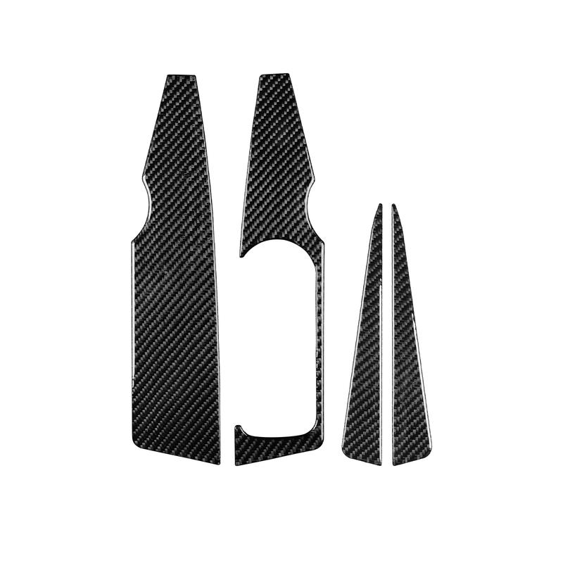 For Renault Clio 3 2006-2012 Real Carbon Fiber Stickers Door Window Lift Armrest Control Panel Car Accessories Decorative