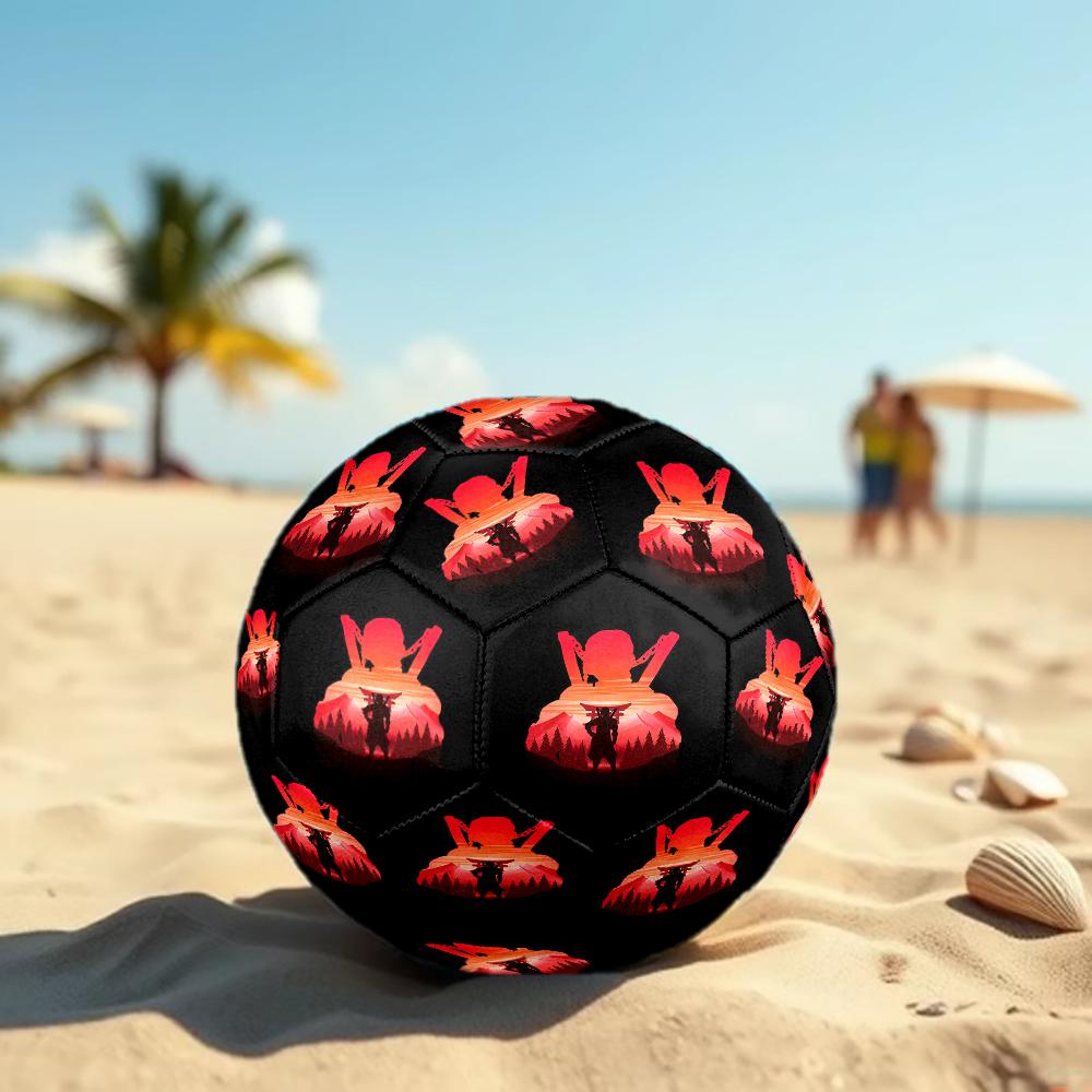 1pc Demon Slayer Kimetsu No Yaiba Football Soccer Ball Size 5 Indoor Soccer Ball Fashion Colorful  Backyard Game -Great For Sports Fans Gift HE5