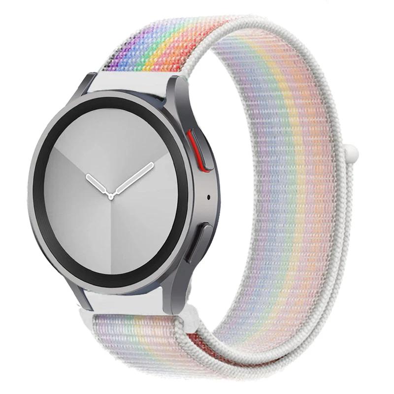 Nylonový smyčkový pásek pro Samsung Galaxy Watch 6/5/pro/4/Classic/active 2 43-47-44mm 20mm/22mm sportovní náramek huawei gt 4/2/e/3 pásek