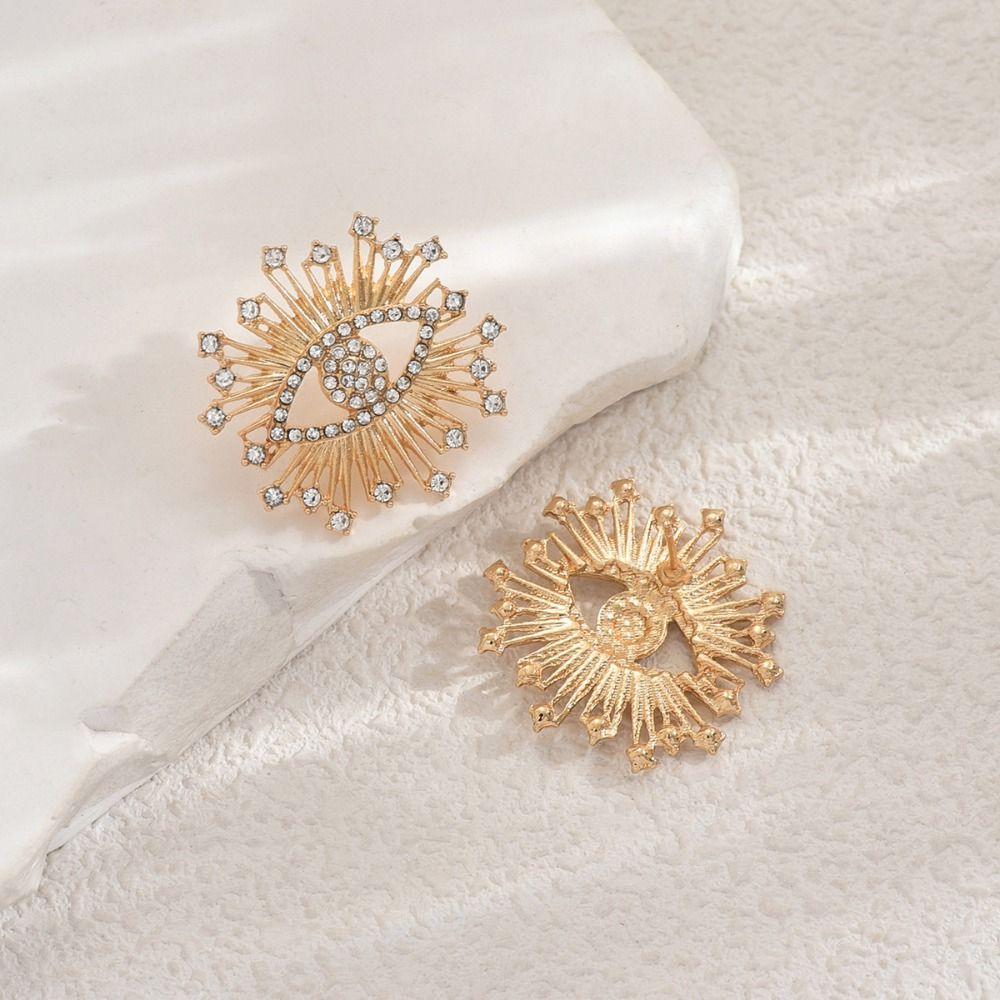 Love Star Earrings Sun Heart Earring Luxury Rhinestone Stud Earrings Jewelry