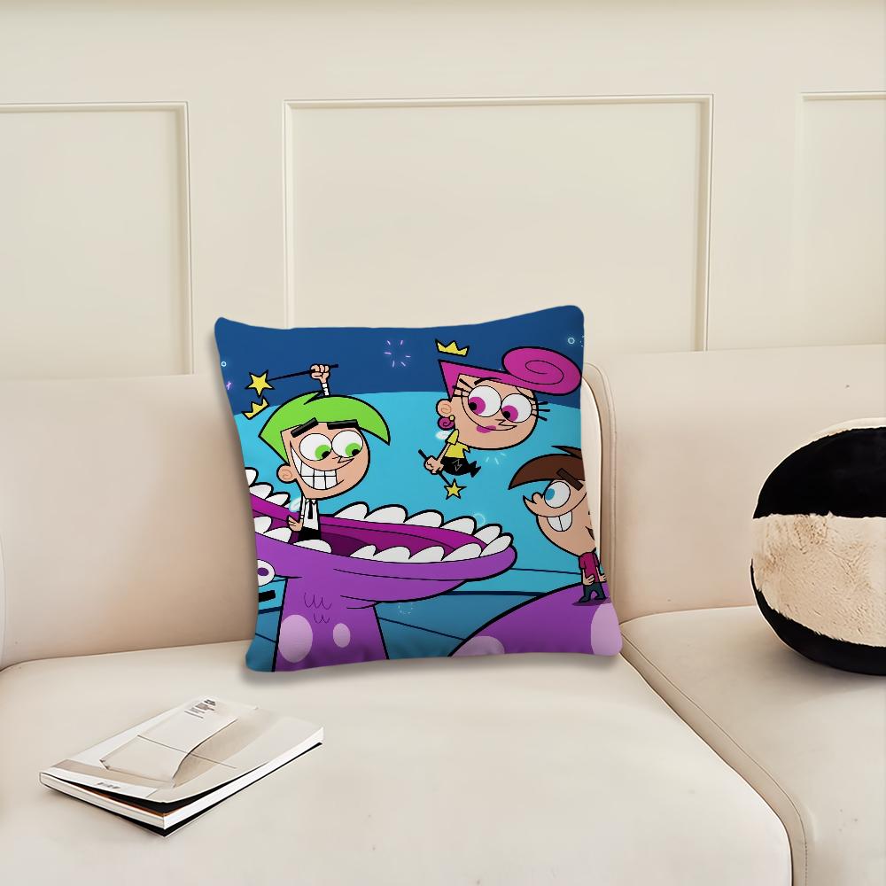 Cute Cartoon The F-Fairly O-OddParents cushion cover Living Room Headboard Office Bedroom Cushion Sofa Nap Time Pillow Case