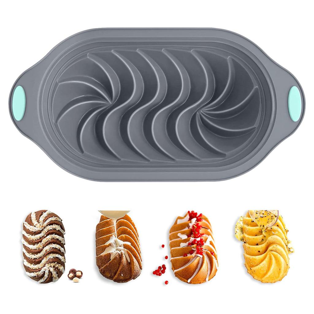 Silicone Bread Loaf Pan With Fluted Design, Food Grade Non-Stick Silicone Baking  For Cake, Metal Reinforced Frame Secure