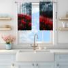 2pcs Lycoris Printed Curtain for Home Decor - Rod Pocket Window Treatment for Bedroom, Office, Kitchen, Living Room, and Study