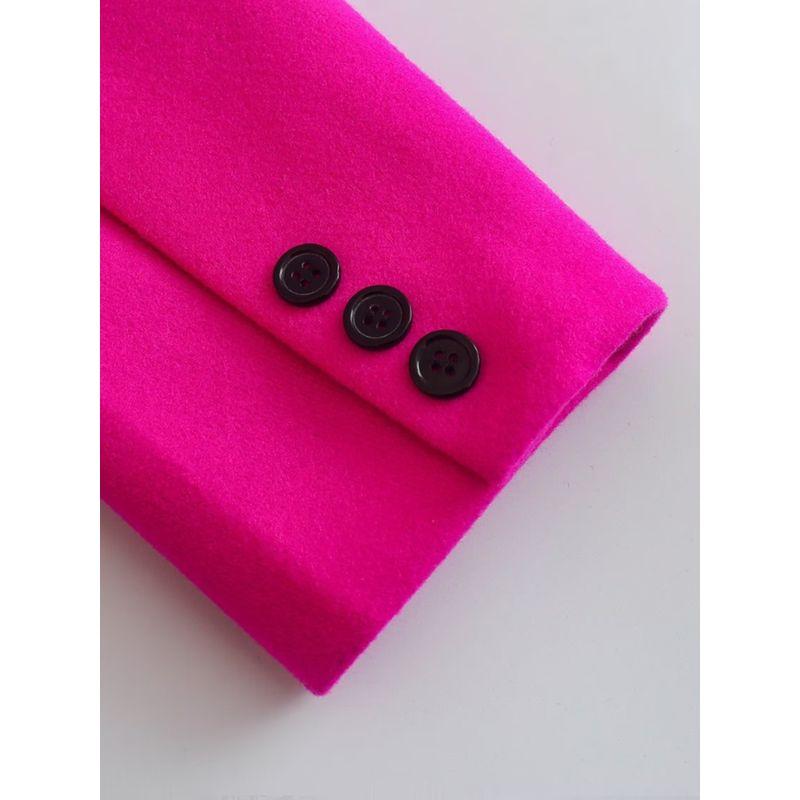 Women's New Wool Blend Unisex Style Coat Overcoat