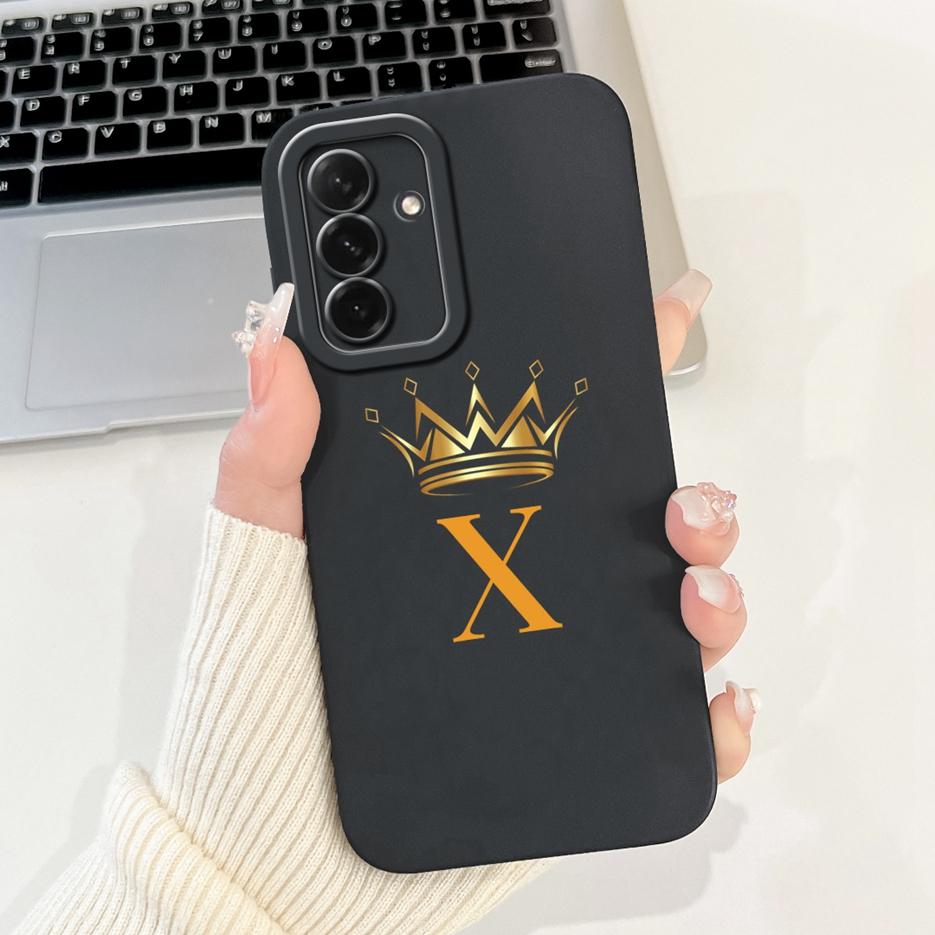 For Samsung Galaxy A16 5G Case A26 A36 A56 Cute Crown Letters Cover Soft TPU Phone Case For Samsung A16 A 26 56 Galaxy A36 Shell