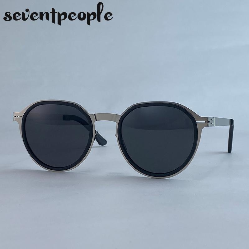 Vintage Round Polarized Sunglasses Men  Luxury Brand Classic Trendy Punk Driving Sun Glasses For Male Outdoor Shades UV400