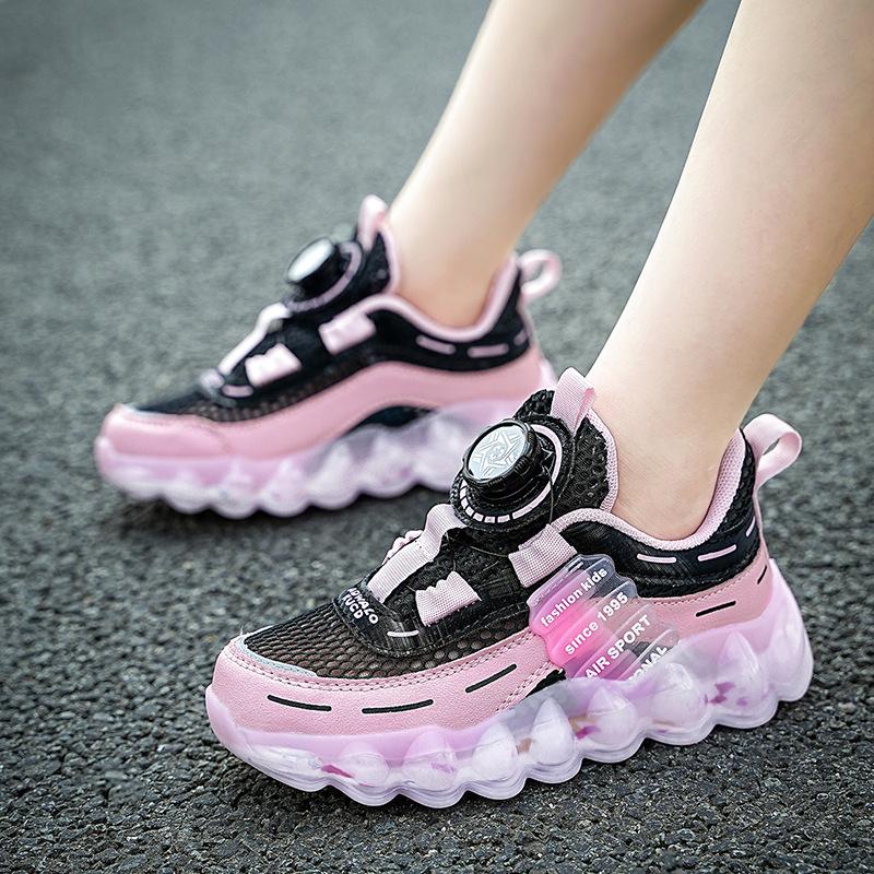 Middle and Large Children's Shoes Spring and Summer Sports 2025 Children and Girls Sports Shoes Classmates Foreign Trade Girls Face New Hollow