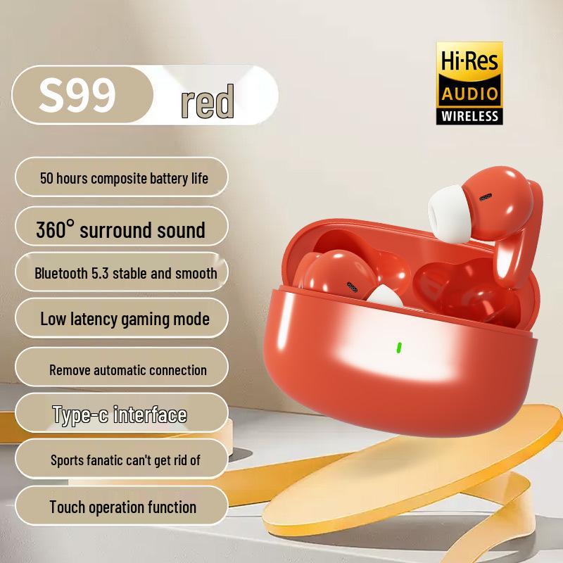 Premium Noise-Cancelling Bluetooth Earphones with Long Battery Life, Compatible with Android, Xiaomi, Apple