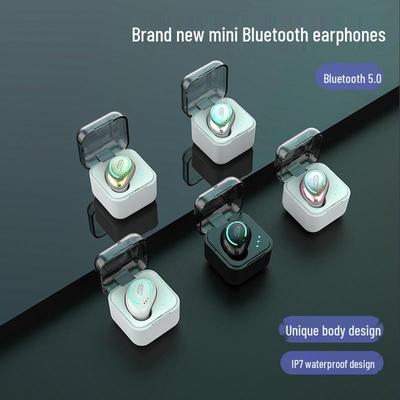 Mini Wireless Bluetooth 5.0 Sports Earphone with Charging Case - Single Ear In-Ear Style