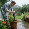 Outdoor Metal Bracket Rain Gauge Accurate Meter Device With Metal Stand For Monitoring Measuring Rainwater Home Garden