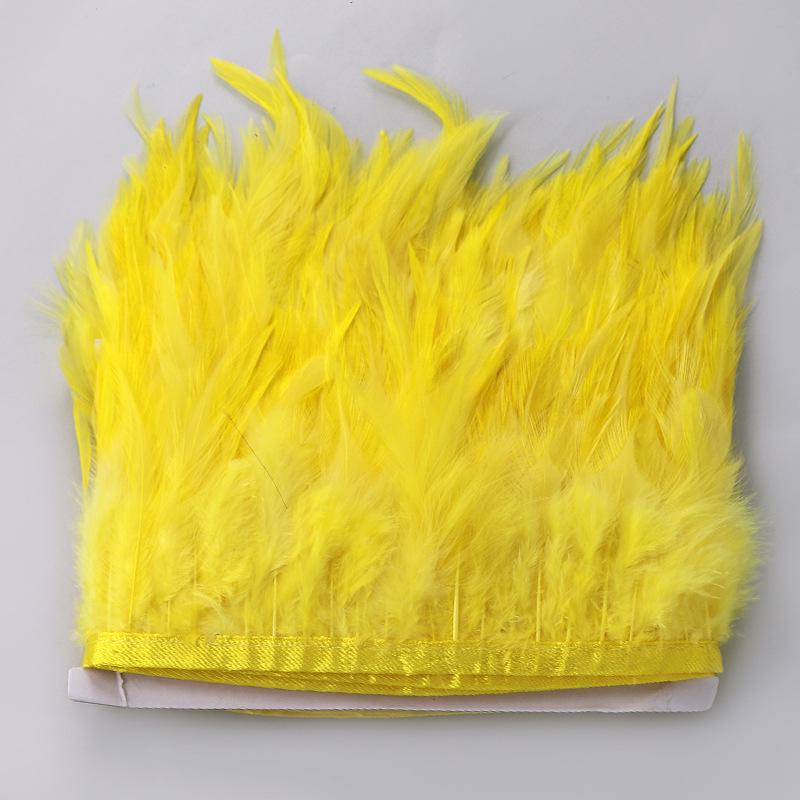 Sharp Chicken Feather Trim Fabric: White & Colored Strips, Hot Selling Cross-Border Fabric Tape.