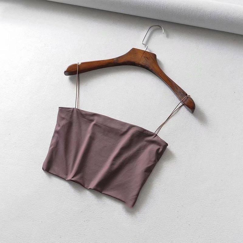 Letní dámský Crop Top Sexy elastická bavlna Camis Krátké tílko bez rukávů