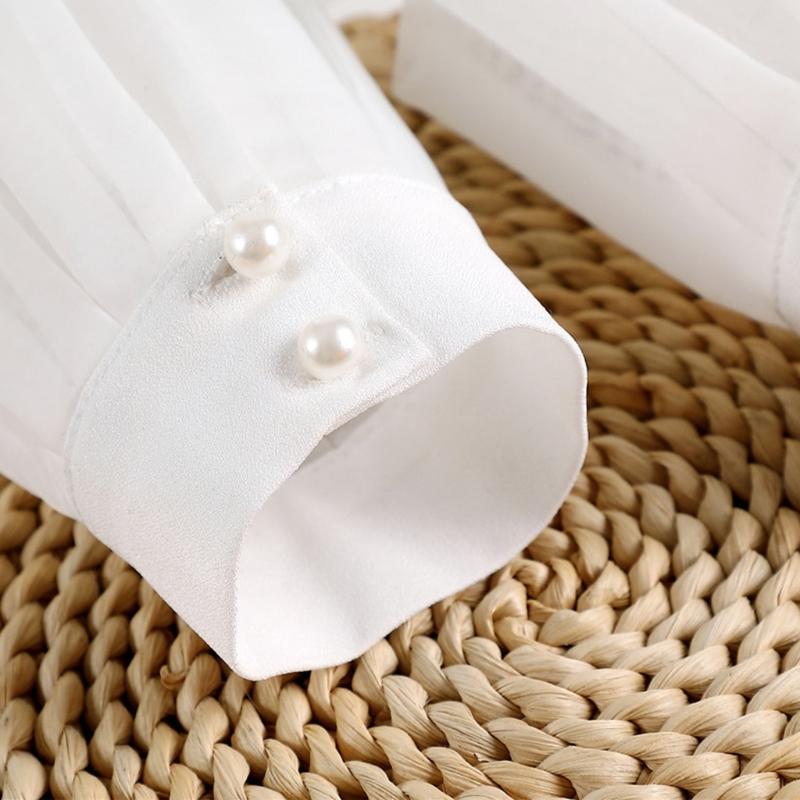 1 Pair Detachable Shirt Fake Sleeve Cuffs Fashion Pleated Horn Cuff Layered Lace Cuff False Sleeves Sunscreen Decorated
