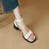 2024 Summer Fashion Women Shoes Women Open Toe Chunky Heel Sandals High Heel Shoes for Women Concise Women Sandals Heels Women