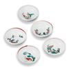 Kutani Ware Iwataya 4.5 Size Small Bowl Set with Flower and Bird Designs, AP7-0309