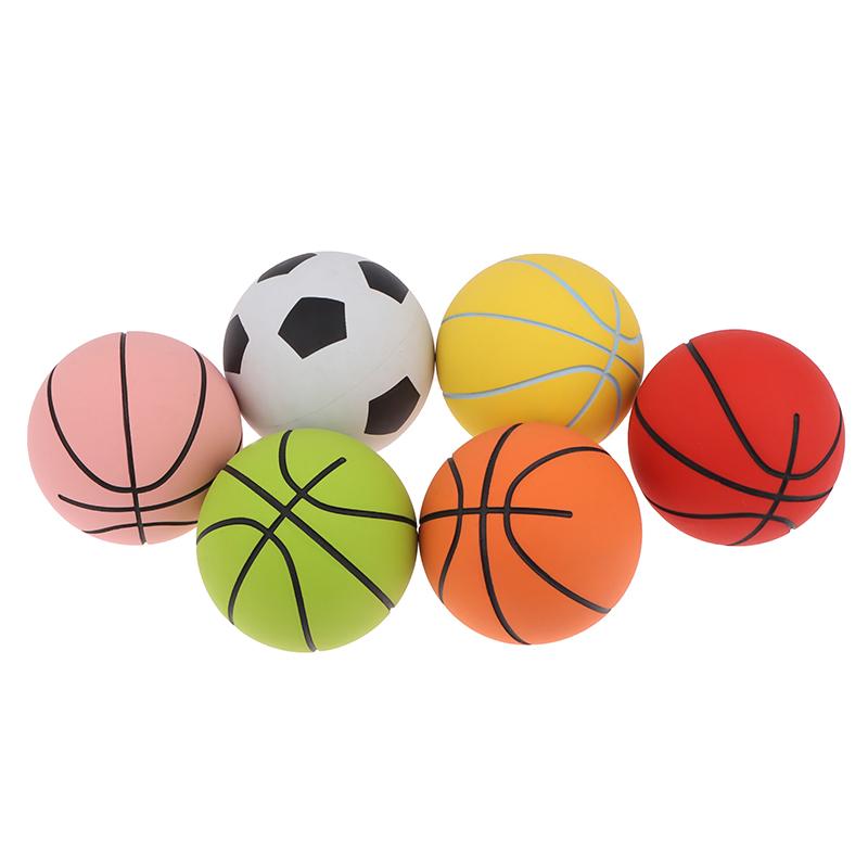 6Cm High Elastic Mini Rubber Basketball Decompression Hollow Elastic Ball Children'S Toy Outdoor Sports Beach Mini Basketball
