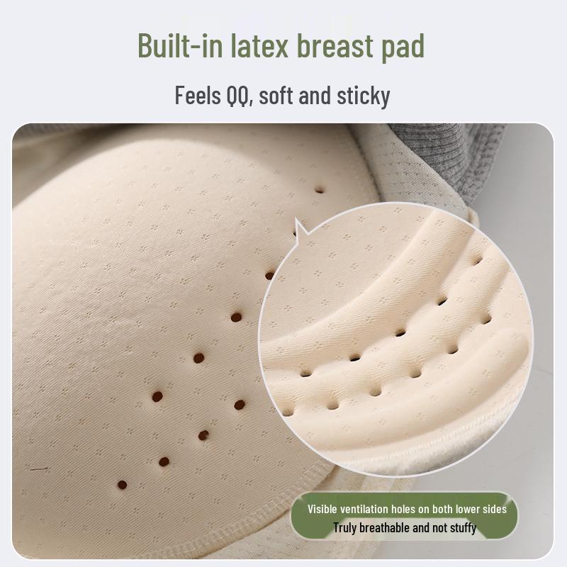 Silk Spaghetti Strap Vest with Padded Cups, Latex Chest Pads, Square Neckline; Women's Innerwear/Outerwear, Covers Side Fat