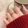 Vintage Red Alloy Rings for Women Gold Color Adjustable Ring Female Aesthetic Luxury Wedding Jewelry Gift