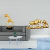 Modern Lifelike Dolphin Bull Figurine Collectible Home Desk Decoration Feng Shui Bear Cow Cattle