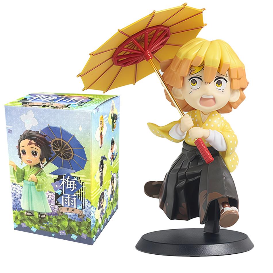 Demon Slayer Figure Toy Anime Kimetsu Yaiba Umbrella Tanjiro Nidouzi Inosuke Zenizu Figurine Model Doll Gifts PVD no series Kid Friendly Entertaining