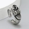 Bague en Argent Vintage en Forme de Briquet Design Punk Unique Taille Réglable Pour le Port Quotidien Bijoux Cosplay Pour Hommes Femmes