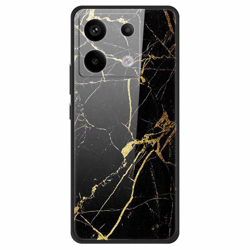 For Xiaomi Redmi Note 13 Pro 5G/Poco X6 5G Pattern Printing Case PC+Tempered Glass+TPU Phone Cover