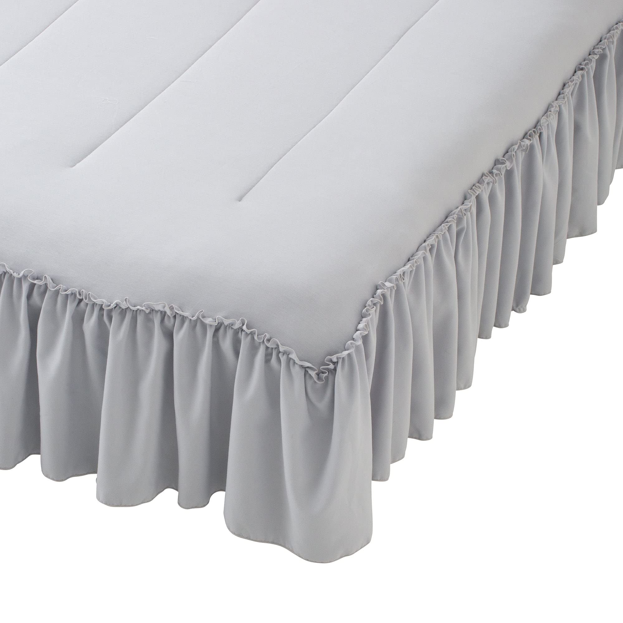 

[Модель 2025] Francfranc [Эксклюзив для онлайн-магазина] Охлаждающий наматрасник Fuwaro с оборками, Двуспальный, Серый, Прохладный на ощупь, Остается мягким и гладким даже летом