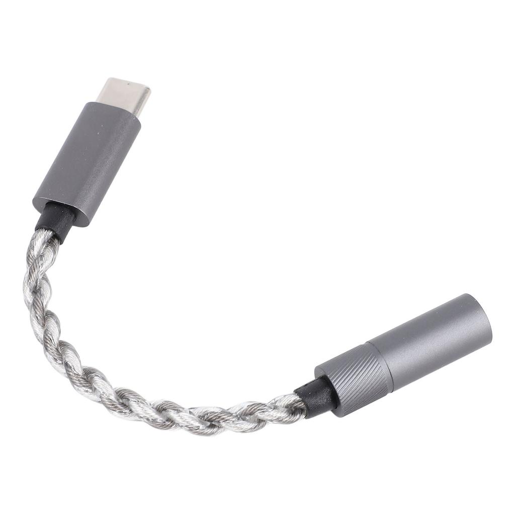 Portable Digital Sound Decoding Cable Type C To 3.5mm Headphone Amplifier Adapter Cable 120mm