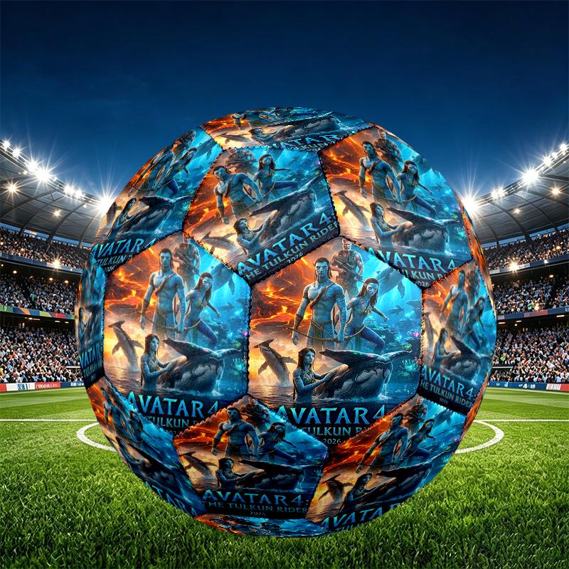 Avatar Print Size 5 Soccer Ball, PU Wear Resistant Football for Match Training and Daily Practice, Birthday Gift for Soccer Fans