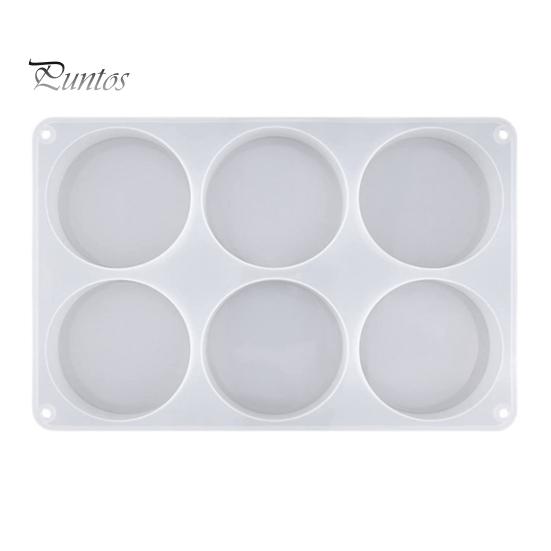 Creative Epoxy Resin Project Mold Silicone Molds for Large Round with 6 Cavities Deep Shape Casting Coasters DIY Crafts Wood Inlays Baking