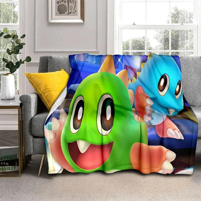 Bubble Bobble Cartoon Game Gamer 3D Blanket,Soft Throw Blanket for Home Bedroom Bed Sofa Picnic Travel Office Cover Blanket Kids
