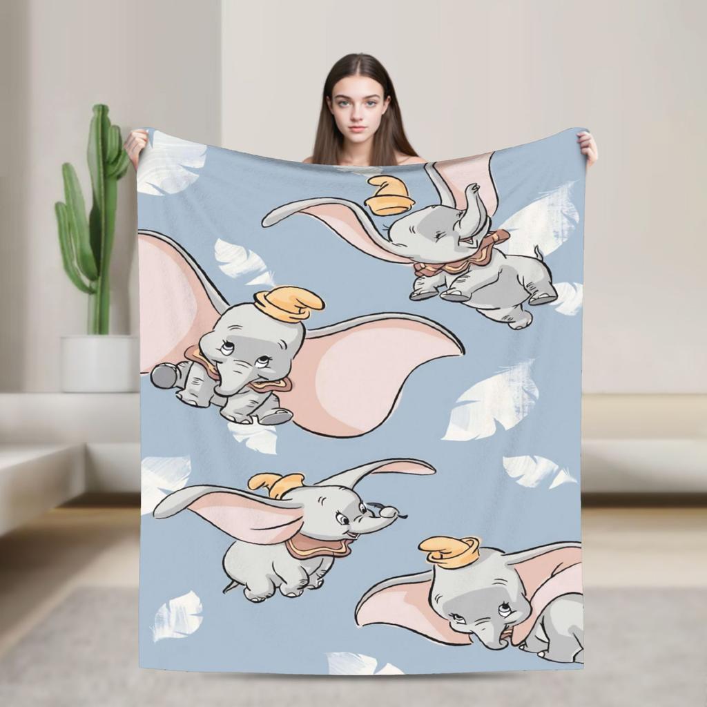D-Dumbos Plush Blanket Child Flannel Throw Blanket For Couch Bed Super Soft Design Quality Bedspread Gift
