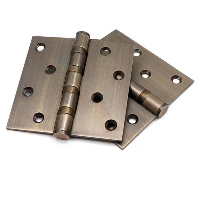 4 Inch Gold Antique Bronze Black Matte Nickel Brushed Finish Modern Door Hinges with Easy Installation for Kitchen & Hotel Use