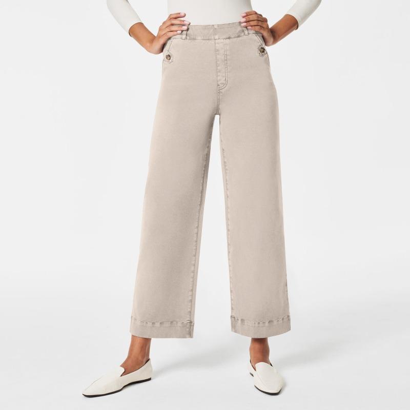 

Женские новые свободные прямые широкие брюки-джинсы длиной девять минут M хаки