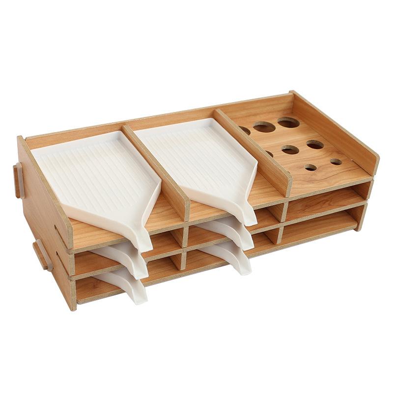 Wooden Diamond Painting Organizer Rack Multi Layer Tray Storage Holder for Beads Drills Pens Rhinestone Art and DIY Craft Tools