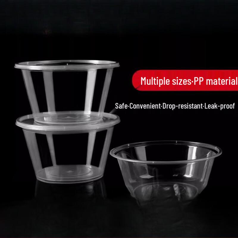 Disposable Round Plastic Food Container Set