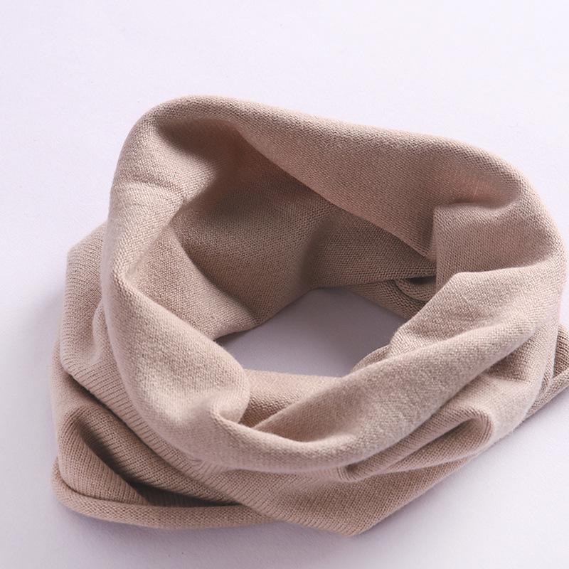 Unisex Spring & Autumn Knitted Neck Warmer Snood Pullover - Solid Color, Cold-Proof, Versatile
