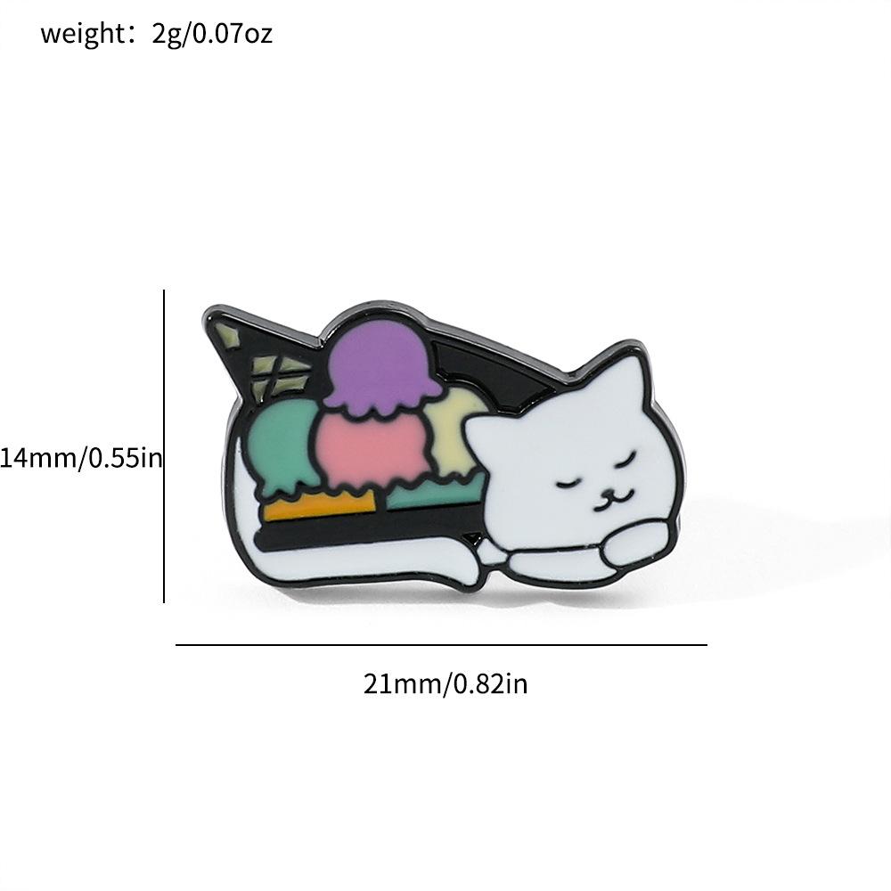 Cartoon Trendy Cat Brooch Pin Unique Personal Style Ideal For Fixing And Waist Cinching