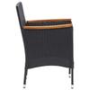 Vidaxl 5-Cz. Garden Furniture Set With Cushions, Poly Rattan, Black