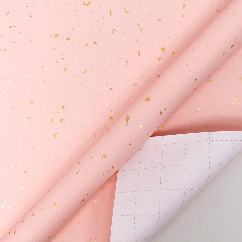 High-End Gold Foil White Kraft Paper Roll, 80g, 10m - Perfect for Birthday Gift Wrapping in Rich Colors